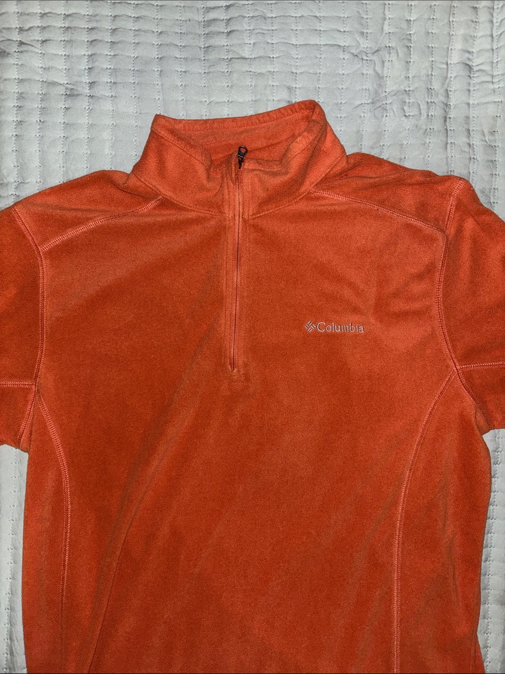 Columbia Men's Pine Ridge Quarter-Zip Fleece Pullover - Orange - Medium